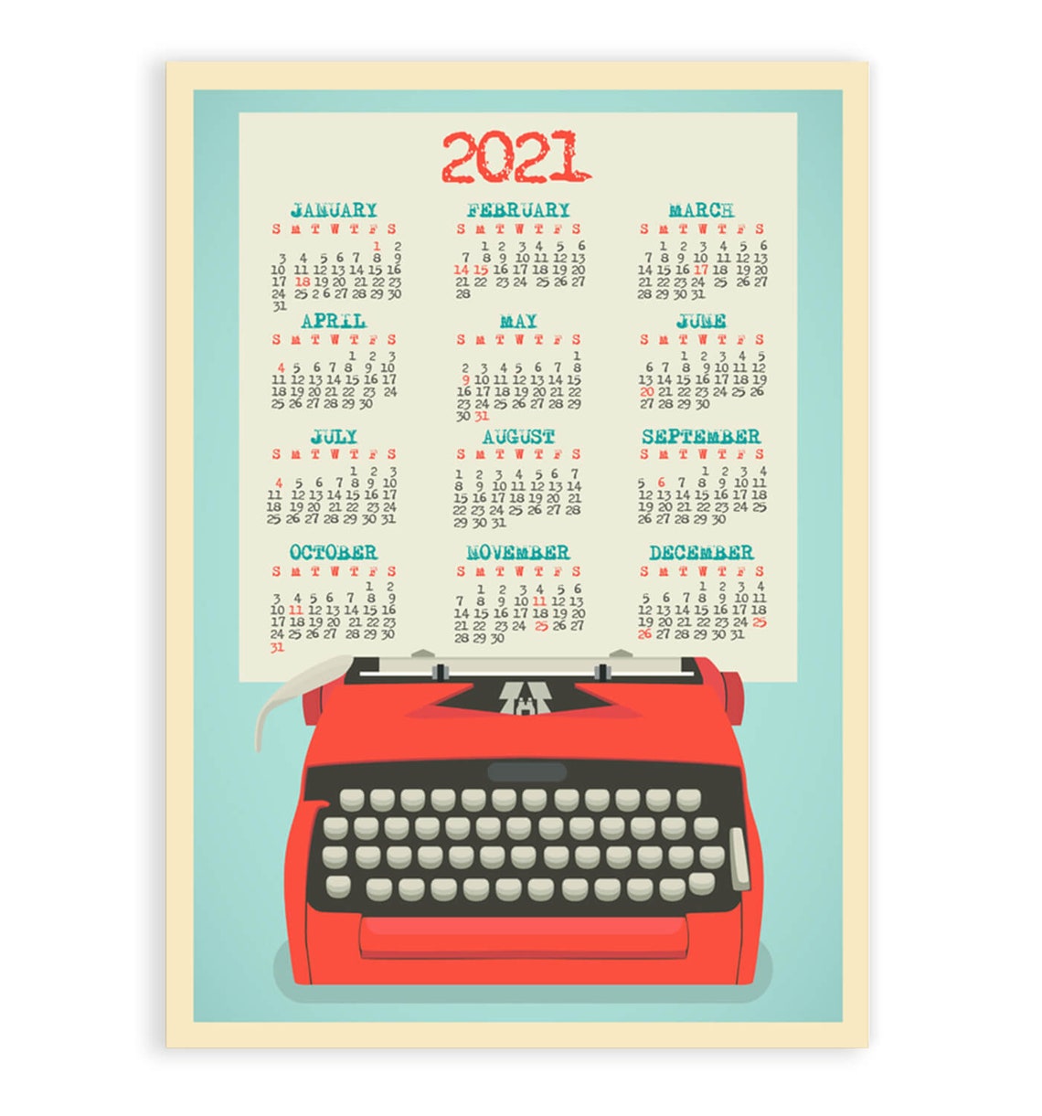 Wall Calendar 2021 Extra Large Framed Print ATAGlance Etsy
