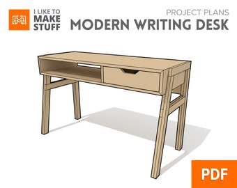 Modern Writing Desk — Digital Plans