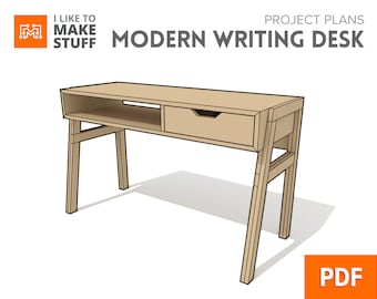 Modern Writing Desk — Digital Plans