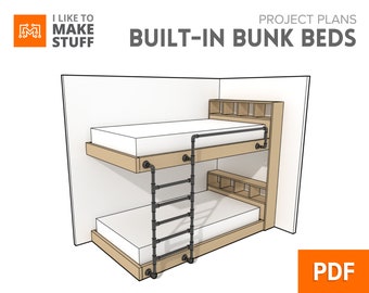 Built-in Bunk Beds - Digital Plans