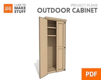 Outdoor Storage Cabinet — Digital Plans