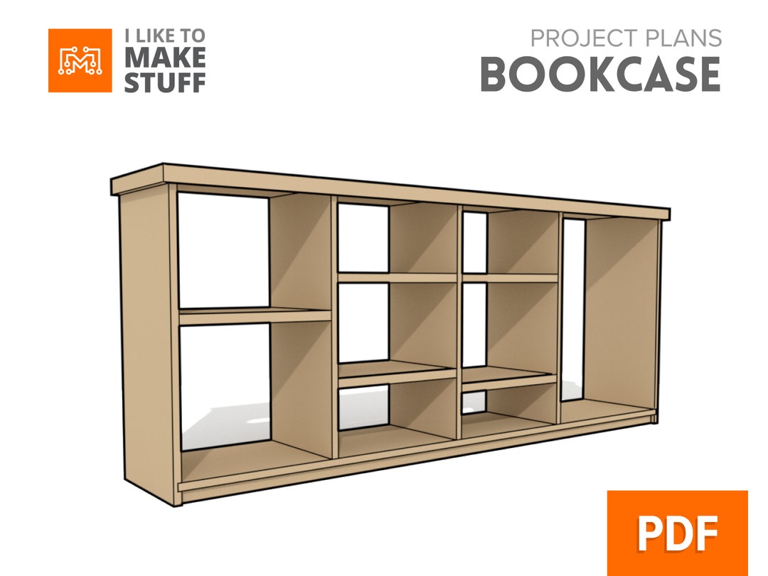Simple Bookcase Digital Plans Etsy