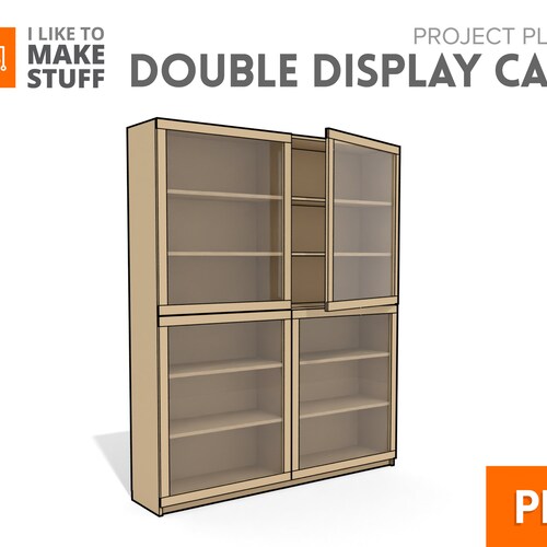 Doppeltes Display Bücherregal — Digitale Pläne