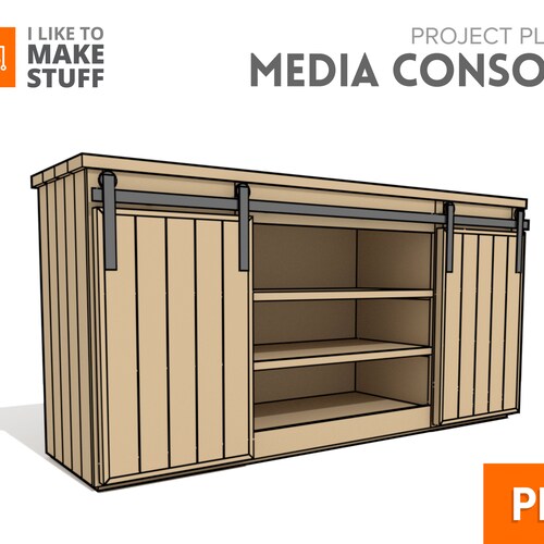 Media Console Table Digital Plans Etsy