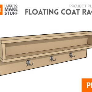 Floating Coat Rack — Digital Plans
