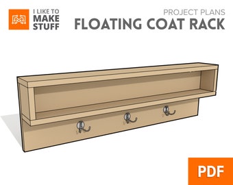 Floating Coat Rack — Digital Plans