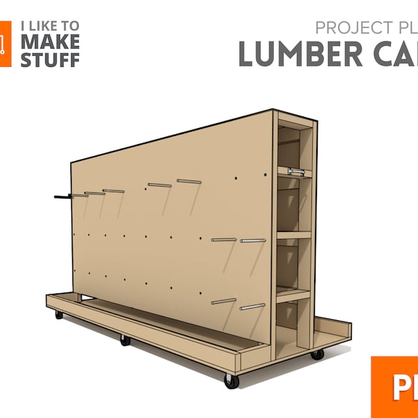 Lumber Cart Shop Storage - Digital Plans