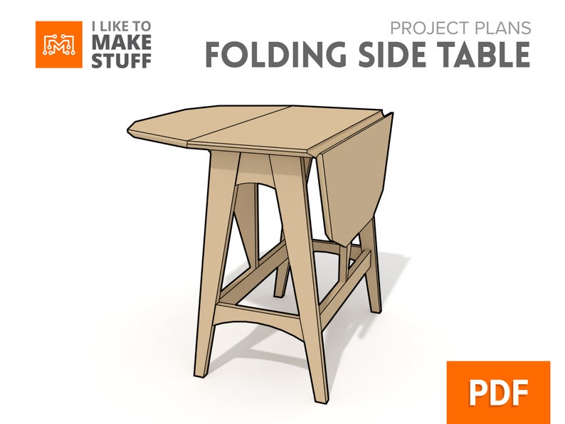 Folding Side Table Digital Plans image 1