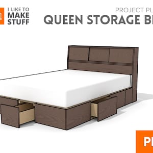 Queen Storage Bed — Digital Plans