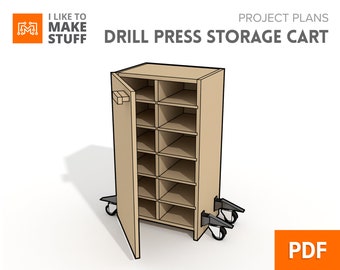 Rolling Drill Press Storage — Digital Plans