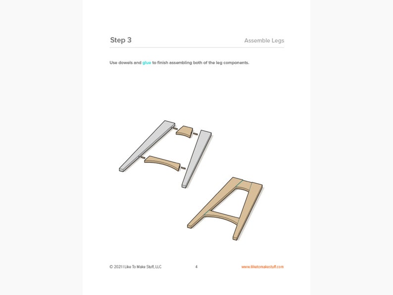 Folding Side Table Digital Plans image 6