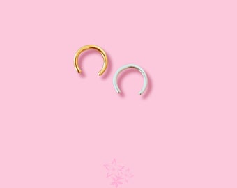 Small Ear Cuff Earrings / Gold or Silver plated Brass / Ear Cuffs / Huggies / Boho Hoop Earrings / No Piercing