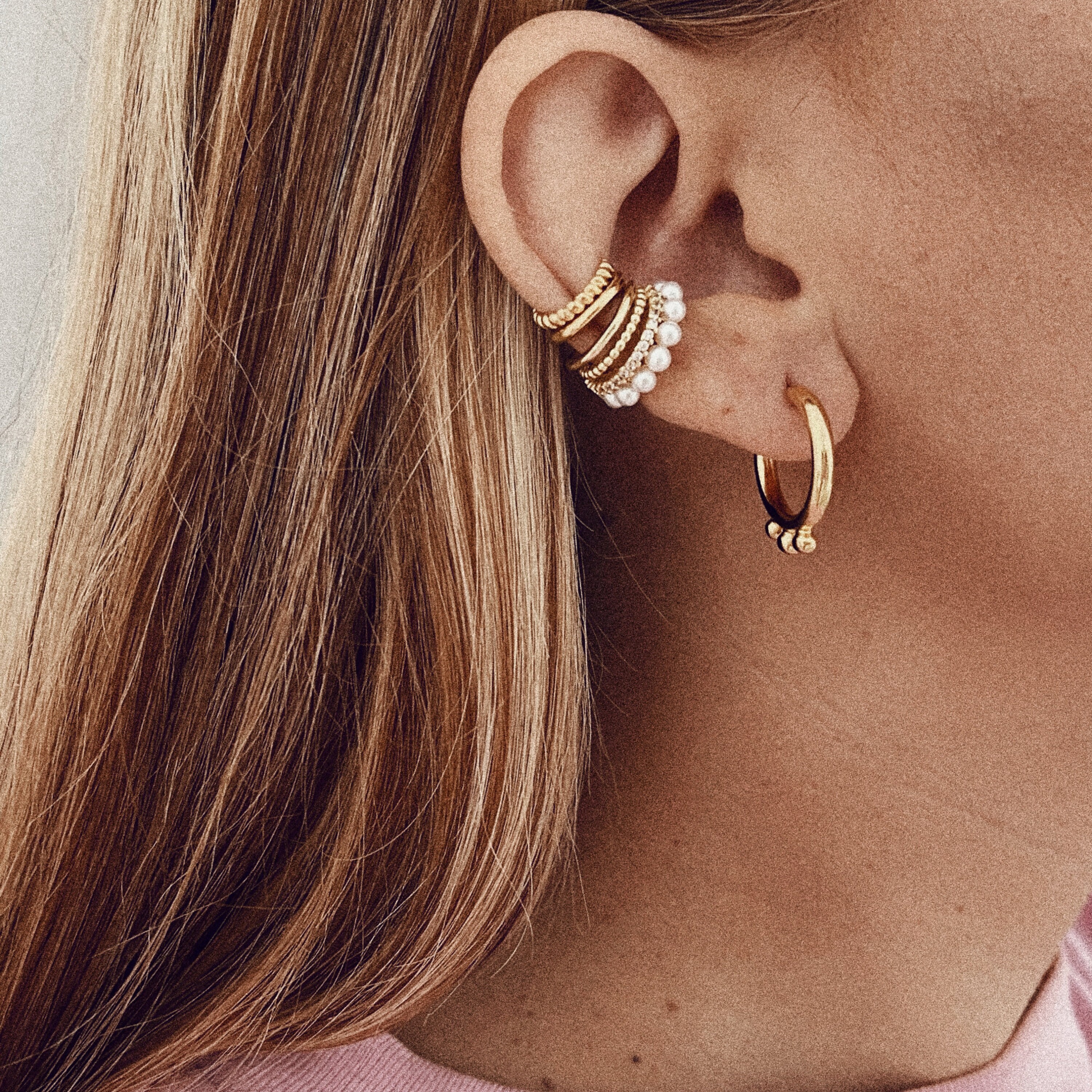 Boucles D'oreilles Nœud Doré - Laiton Rhodié, Design Corde Torsadée, élégantes Pour Tous Les Jours