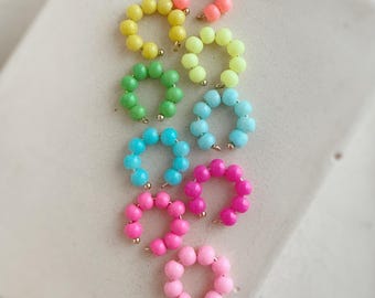 Bunte Perlen Ohrmanschetten, kein Piercing Huggie, Sommer Ohrmanschette,
