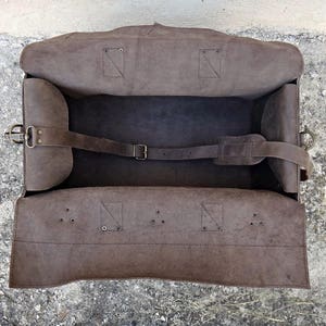 Apollo Weekender Original Leather Bag 20 Handmade Full Grain in TobaccoWaxed Brown or Dark Brown Travel Duffel image 8