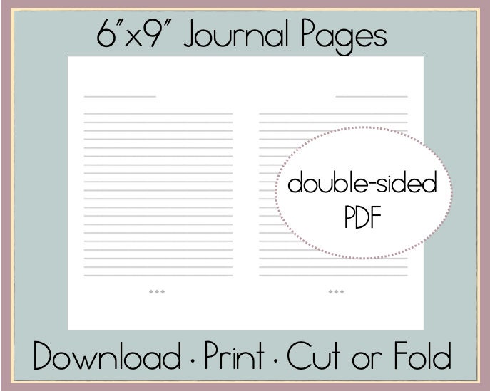 6x9 lined paper instant download 12x18 journal pages etsy australia