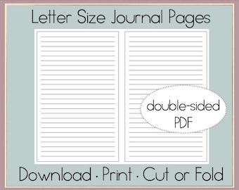 Lined Paper Instant Download | Letter Size | Journal Pages | Lined Journal Pages | Printable Lined Paper | Lined Pages Print