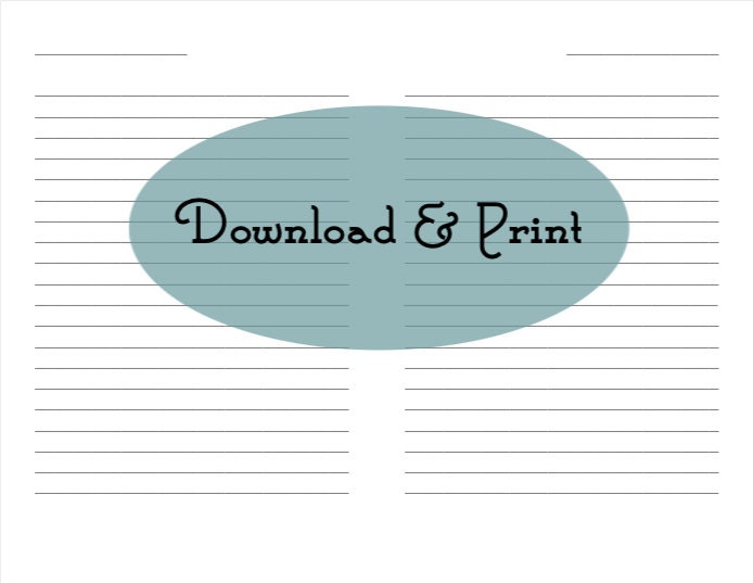 Lined Paper Instant Download | Letter Size | Journal Pages | Lined ...