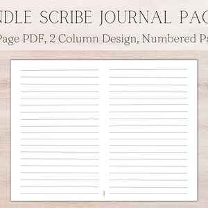 Kindle Scribe Journal Pages | Kindle Scribe Notebook | Kindle Scribe PDF | 50 Numbered Pages