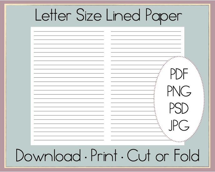 How to Make a Letter Size Lined Paper Template (8×11) - Learn About  Bookbinding & Handmade Books