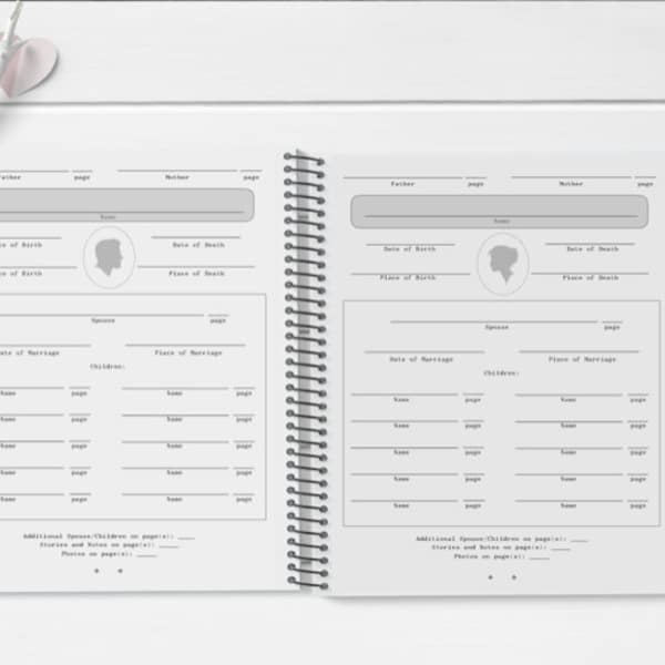 Genealogy Worksheets Printable - Etsy
