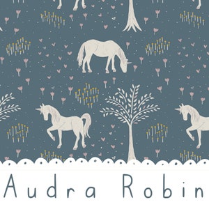 Unicorn Seamless Digital File Fabric Unicorn Pattern Download, Fairytale Whimsical, Commercial Scrapbook Paper, Blue Unicorns Background