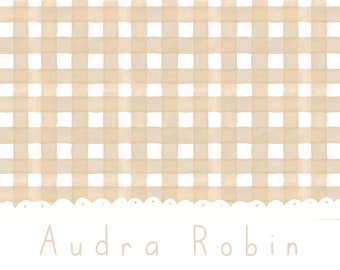 Marrón claro Beige Neutro Gingham Patrón sin costuras Archivo sin costuras Repetir patrón de superficie comprobada Repetir Núcleo de casa de campo francés digital