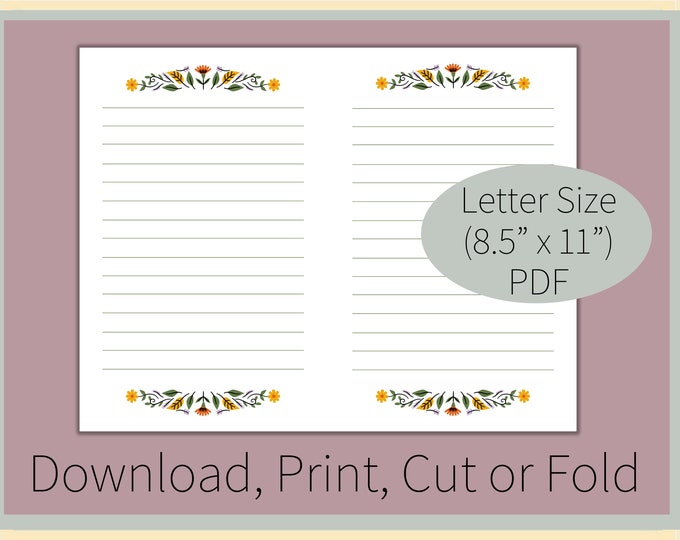 Lined Paper Printable, Printable Lined Paper, Lined Journal Pages ...