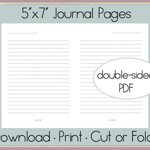 Download istantaneo di carta a righe 5 x 7, carta a righe digitale, pagine di diario, pagine di diario a righe, carta a righe stampabile, stampa di pagine a righe