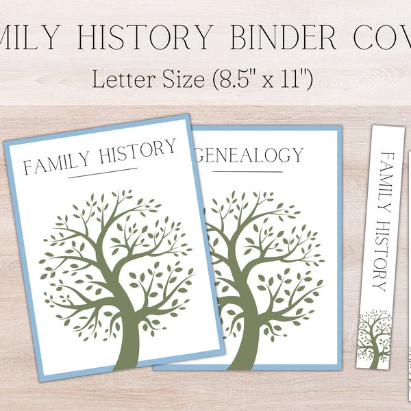 Family History Binder Cover | Genealogy Cover | Printable Cover Sheet | Downloadable Family History Book | Pedigree | Ancestry Book Cover