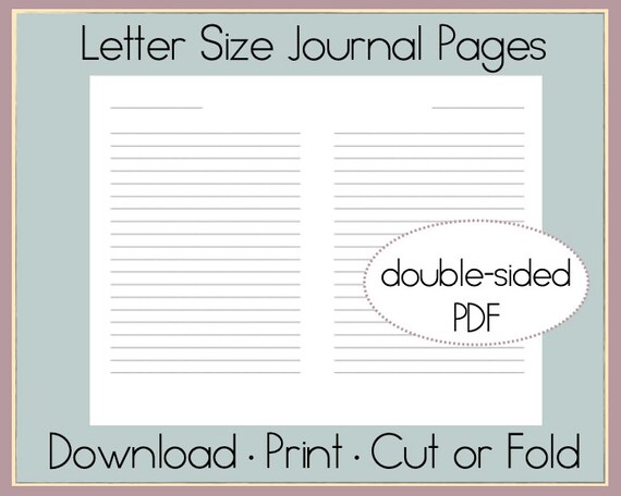 lined paper instant download letter size journal pages etsy