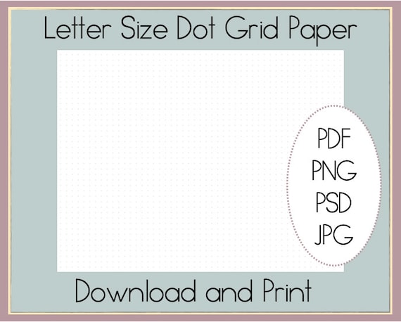 Dot Grid Paper Bullet Journal Pages Printable Dot Grid | Etsy