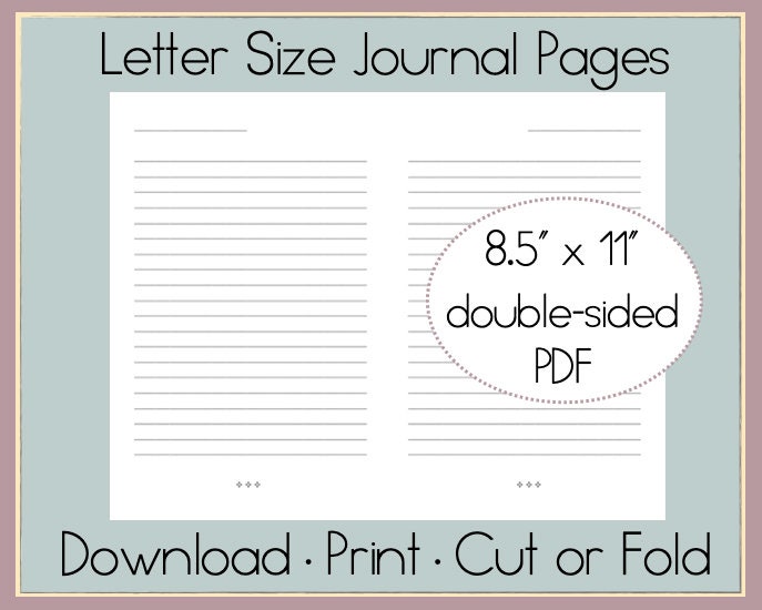 lined paper instant download letter size journal pages etsy