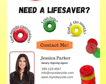 Lifesaver Marketing Flyer Template | Loan Signing Agent | Mobile Notary