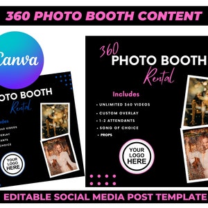 360 Photo Booth Social Media Posts Content Photo Booth Marketing Event Rentals image 1