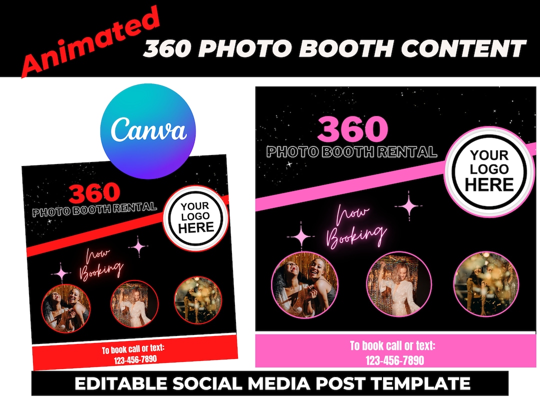 360 Photo Booth Social Media Posts | Animated Content| Photo Booth ...