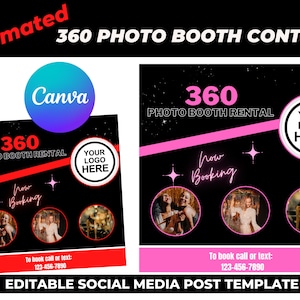 360 Photo Booth Social Media Posts | Animated Content| Photo Booth Marketing | Event Rentals