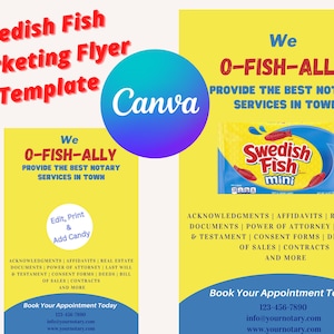 Swedish Fish Flyer Template | Loan Signing Agent | Mobile Notary
