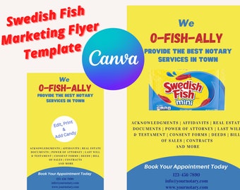 Swedish Fish Flyer Template | Loan Signing Agent | Mobile Notary