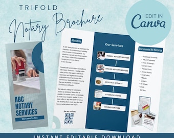 Notary Marketing Brochure| Loan Signing Agent | Mobile Notary