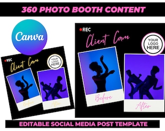 360 Photo Booth Social Media Post | Client Cam| IG Content| Photo Booth Marketing | Photo Booth Rental