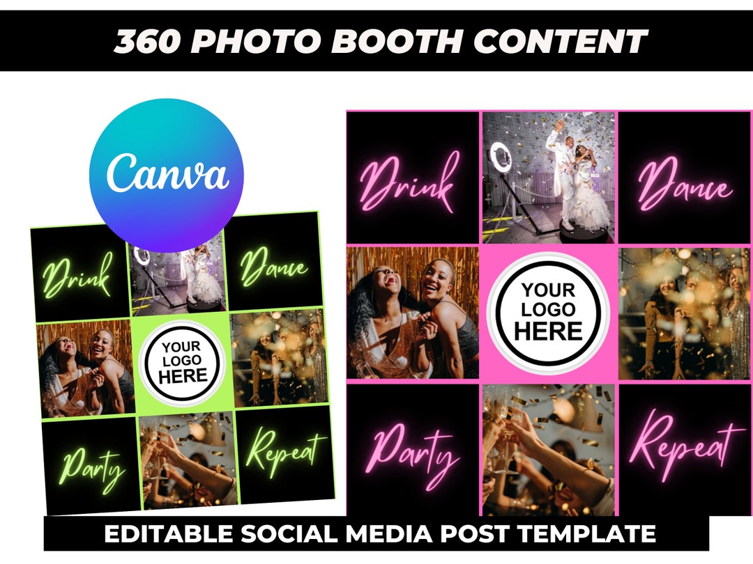 360 Photo Booth Social Media Post IG Content Photo Booth Marketing Photo Booth Rentals Etsy