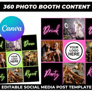 360 Photo Booth Social Media Post | IG Inhalt| Photobooth Marketing | Fotobooth Verleih