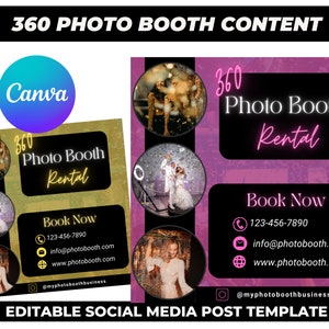 360 Photo Booth Social Media Post | IG Inhalt| Photobooth Marketing | Fotobooth Verleih