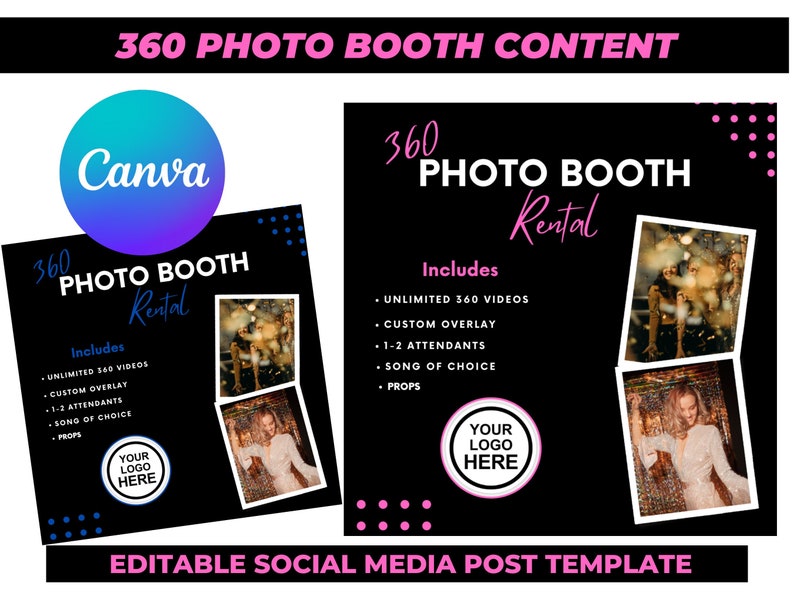 360 Photo Booth Social Media Posts Content Photo Booth Marketing Event Rentals image 1