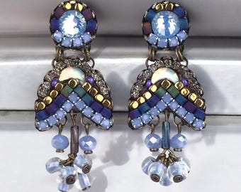 Unique handmade crystal earrings