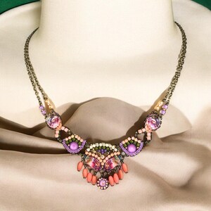 Collana di cristalli, stile girocollo tropicale