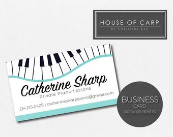 Piano Business Card Etsy