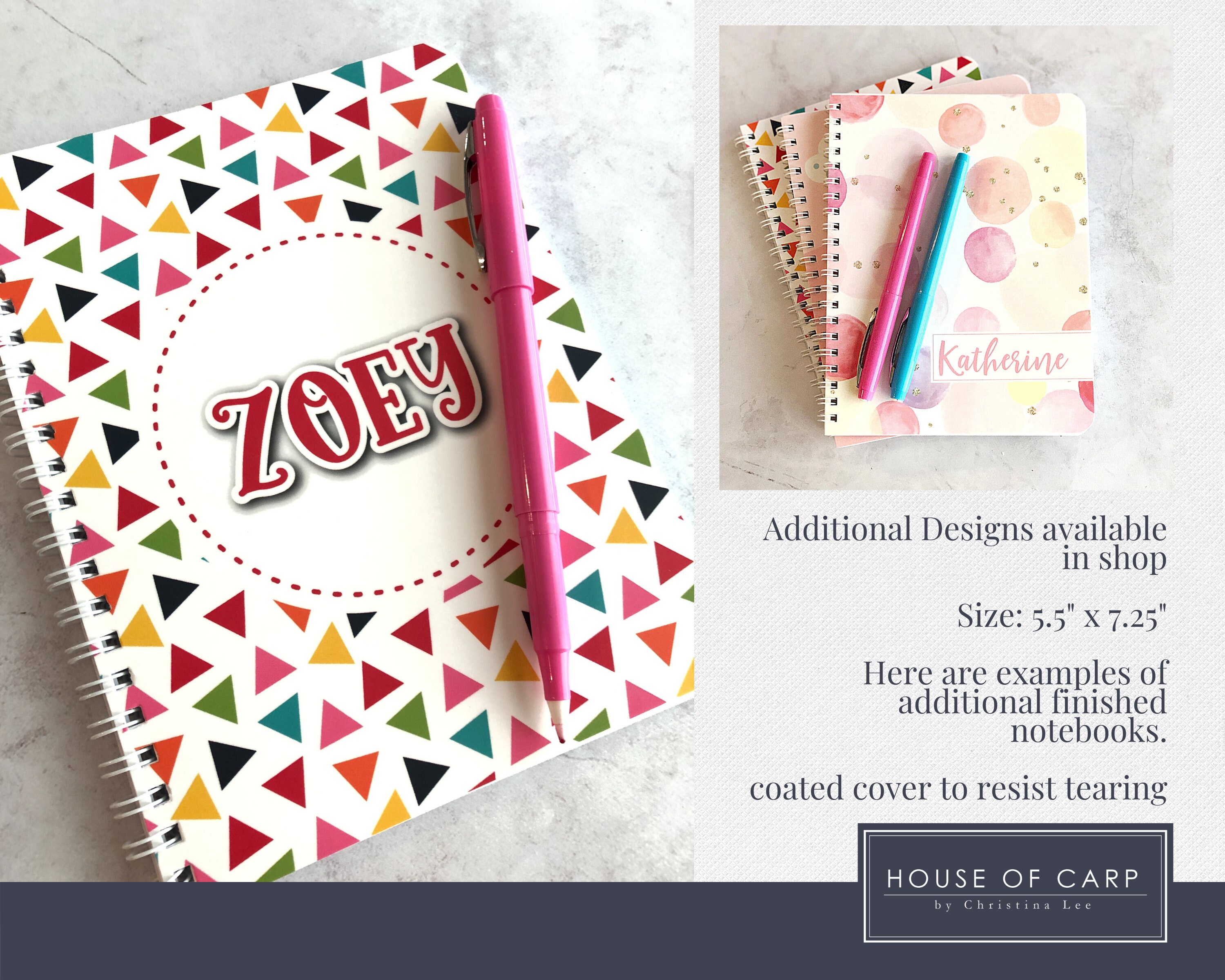 Personalized Custom Notebook, Teacher Gift or Bridesmaid Gift - Etsy