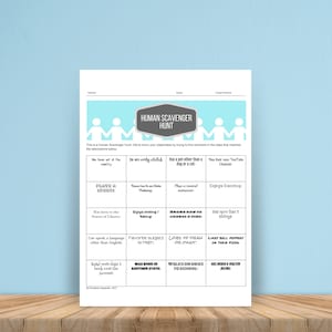 Human Scavenger Hunt Digital Download